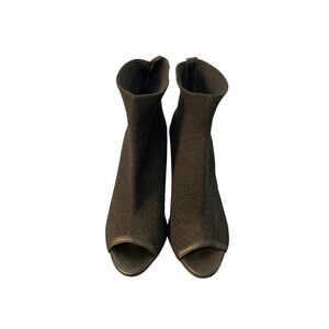 Gianni Bini Women’s Bergen Stretch Peep Toe Sock Booties Color Black Size 8M